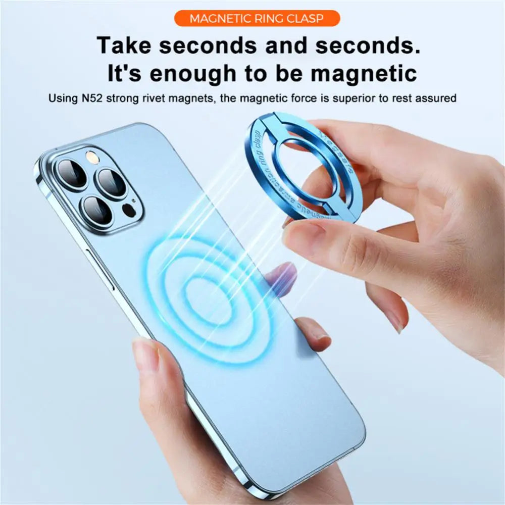 Suporte magnético de anel para celular, compatível com iPhones 12, 13 e 14 (máximo). Feito em liga de zinco, este suporte de dedo magnético oferece uma pegada firme e elegante.