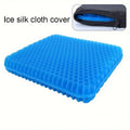 Almofada de assento de gel espessa e grande com capa antiderrapante, almofada em formato de colmeia para alívio da dor no quadril e cóccix, para uso em carro e escritório.
