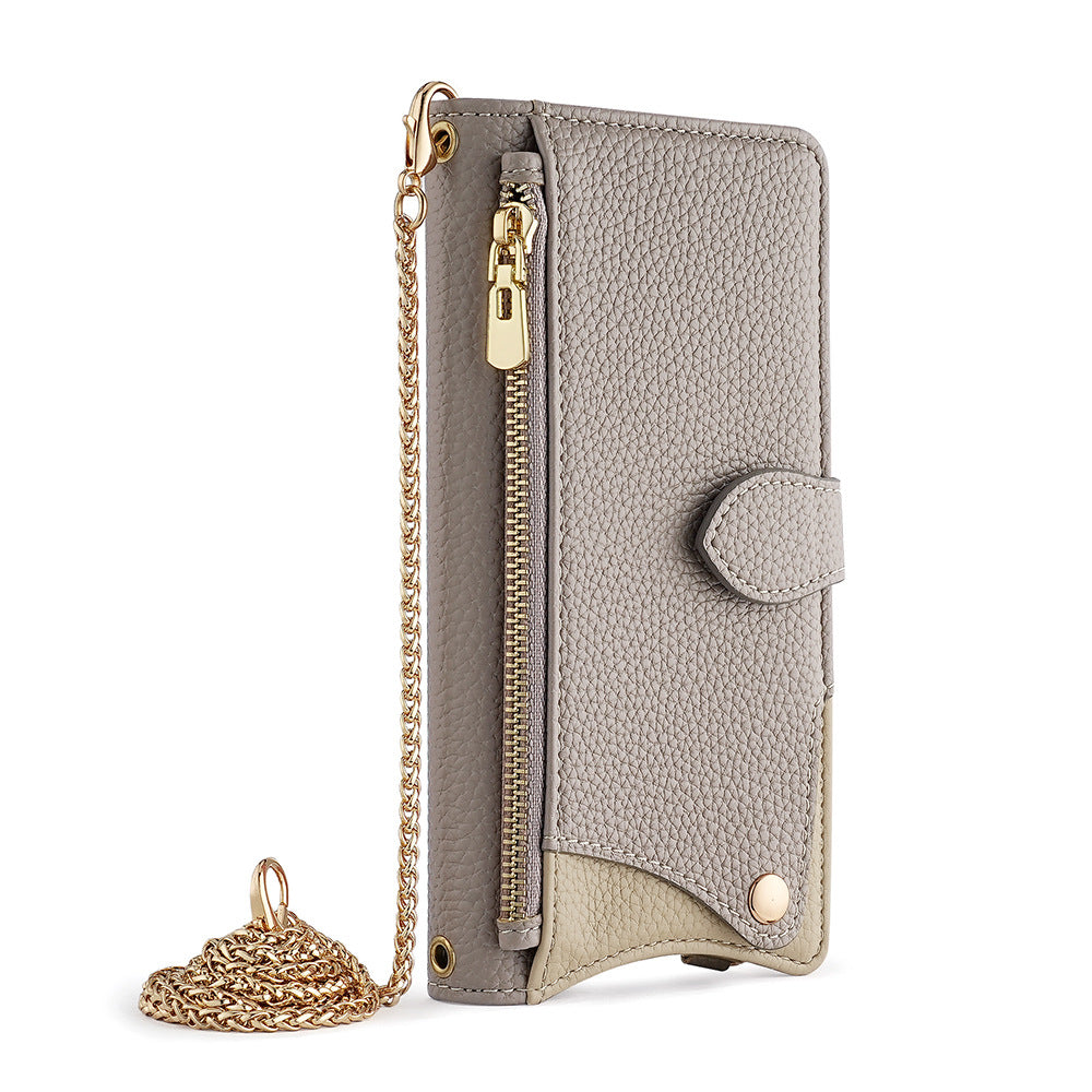 Capa transversal Apple 17 Promax com espelho de maquiagem, compatível com iPhone 15, suporte para iPhone 16 e capa para iPhone 13.