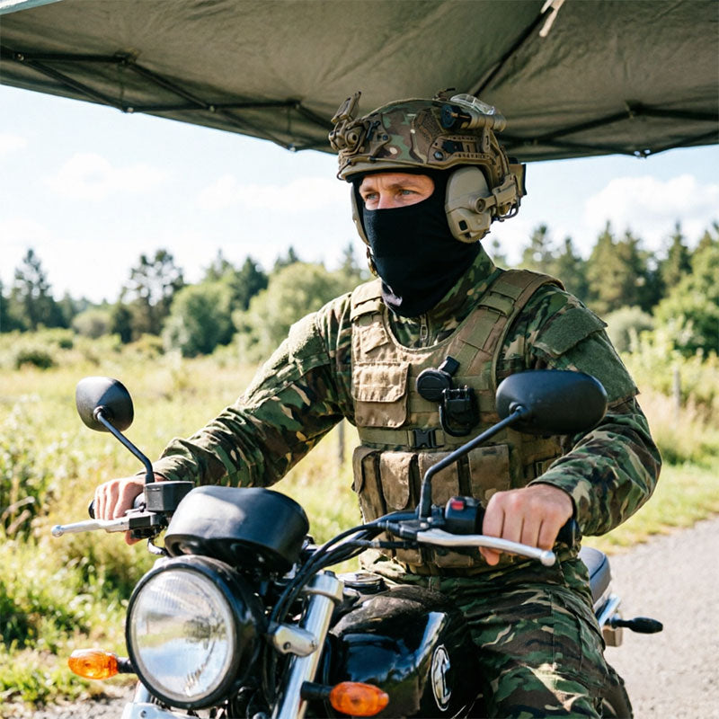 Balaclava Venom V1, máscara facial respirável com proteção UV para motociclismo e ciclismo.
