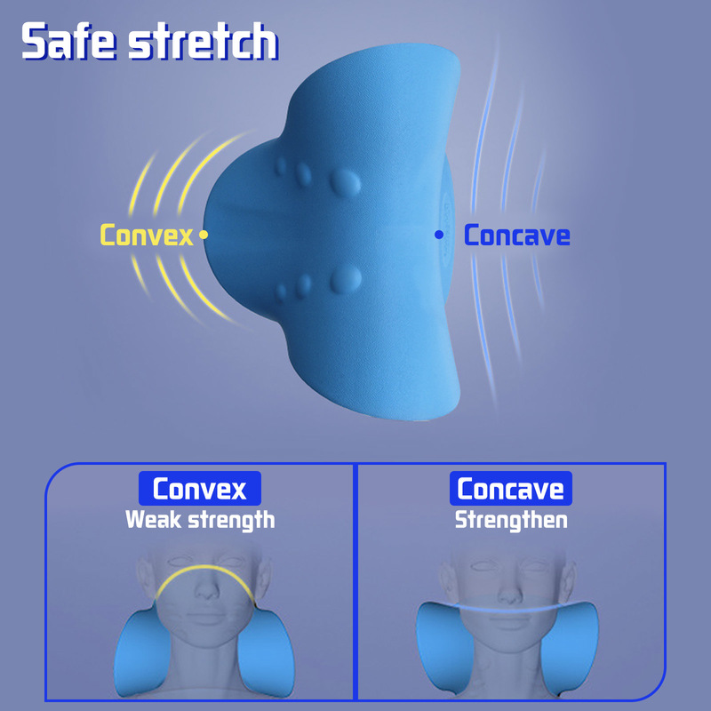 Travesseiro de massagem cervical tipo C, órtese cervical, tração, massagem, para dormir, ombros e pescoço.