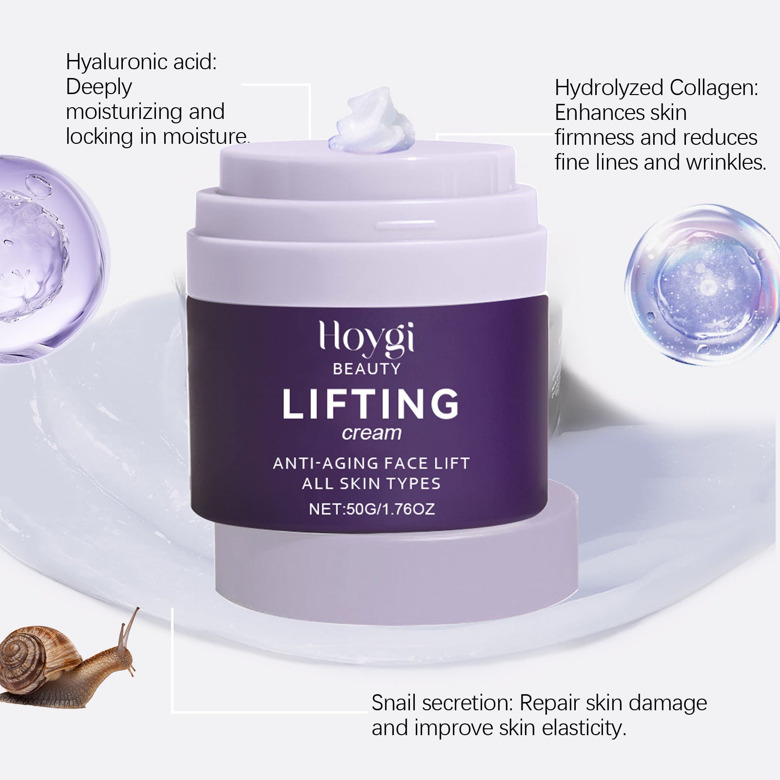 Creme facial profundamente hidratante para suavizar linhas finas e iluminar a tez.
