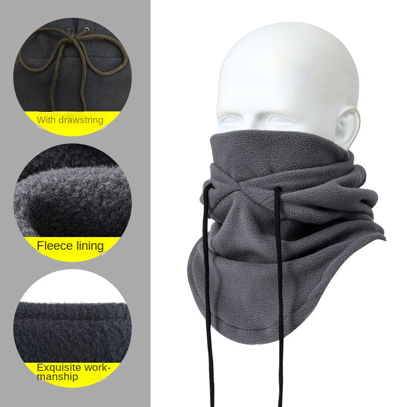 Gorro de ciclismo para atividades ao ar livre no inverno, protetor de pescoço grosso e quente, gorro para esqui, máscara facial de lã polar