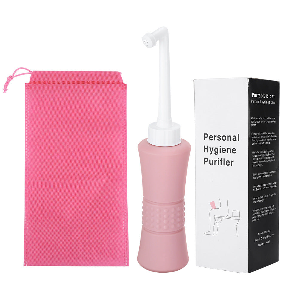 Irrigador portátil de 500ml para limpeza da região íntima feminina. Maintenance Personal Hygiene Gynecological Cleaning Protective Equipment