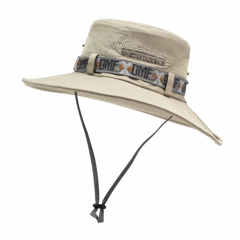 Chapéu Bucket Masculino para Proteção Solar ao Ar Livre, Aba Larga, Ideal para Pesca, Praia e Caminhadas.