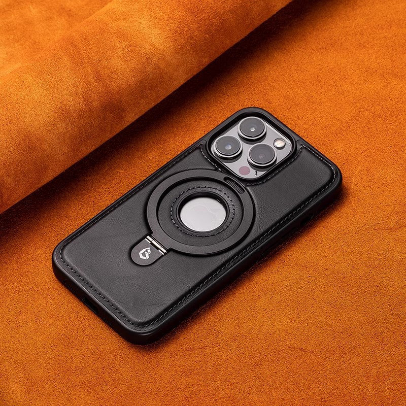 Capa protetora de couro com suporte magnético para iPhone 15, compatível com Apple 16 Pro Max e modelo Anti-queda.