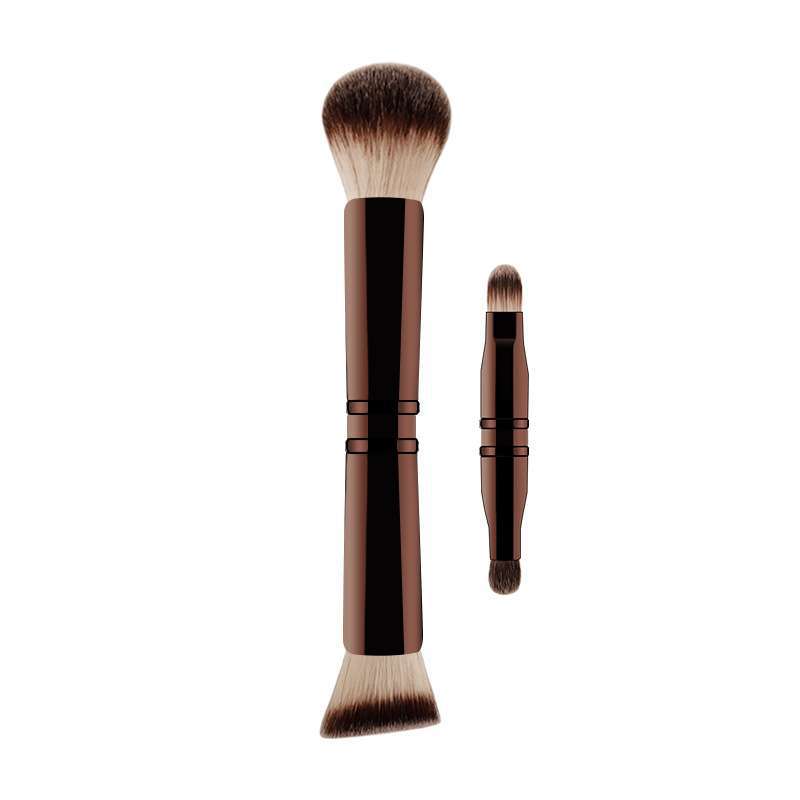 Pincel de maquiagem multifuncional oculto de quatro cabeças HG, pincel para pó, pincel para blush