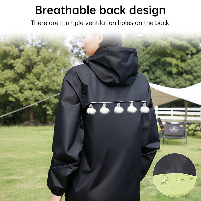 Conjunto de chuva ultraleve unissex - Jaqueta e calça impermeáveis e leves, ideal para atividades ao ar livre no verão, como pesca e ciclismo.
