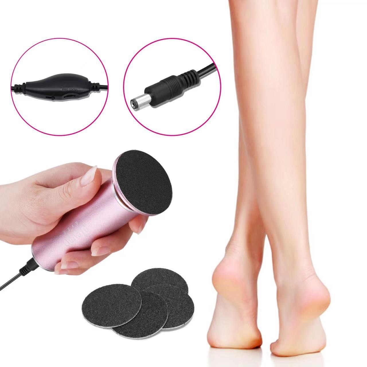Lixa elétrica para pés, máquina de pedicure para remoção de calos e calosidades.