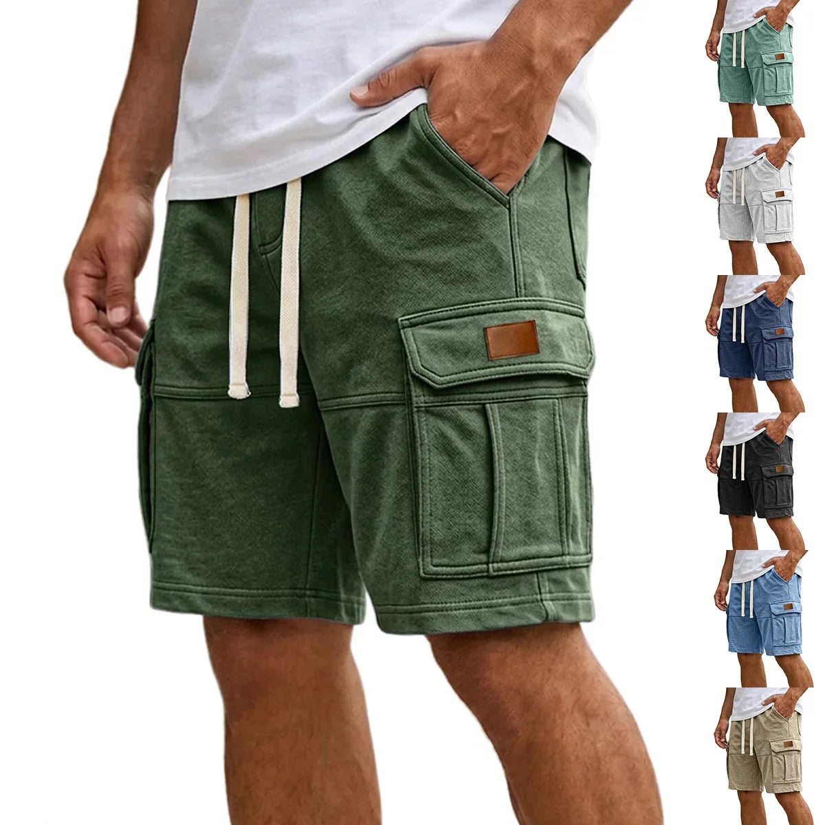 Men's Cargo Shorts With Pockets Fashion Summer Vacation Short Pants - e & cj8e & cj8