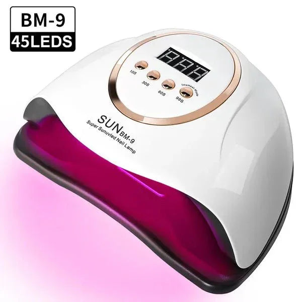 UV LED Nail Lamp,280W Nail Curing Lamps For Gel Polish With Automatic Sensor 4 Timer Setting,Led Nail Dryer, Professional Nail Art Drying Tools For Fingernail And Toenail - e & cj8e & cj8